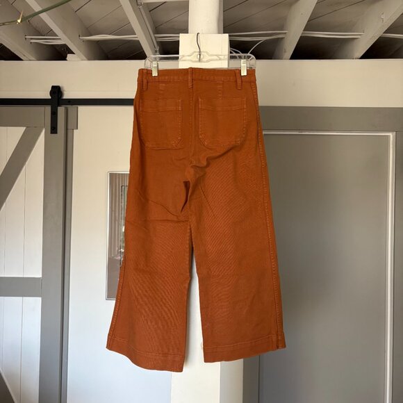 Madewell Size 27 Wide Leg Cropped Pants - Burnt Orange - Picture 5 of 6